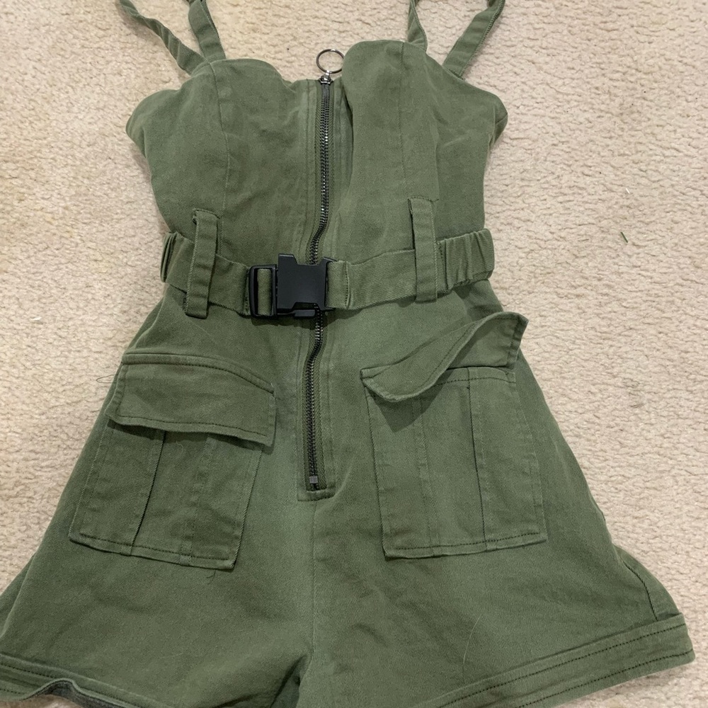 Green romper jumpsuit